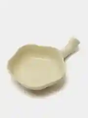 Кремовый соусник с ручкой из пшеничного волокна, эко