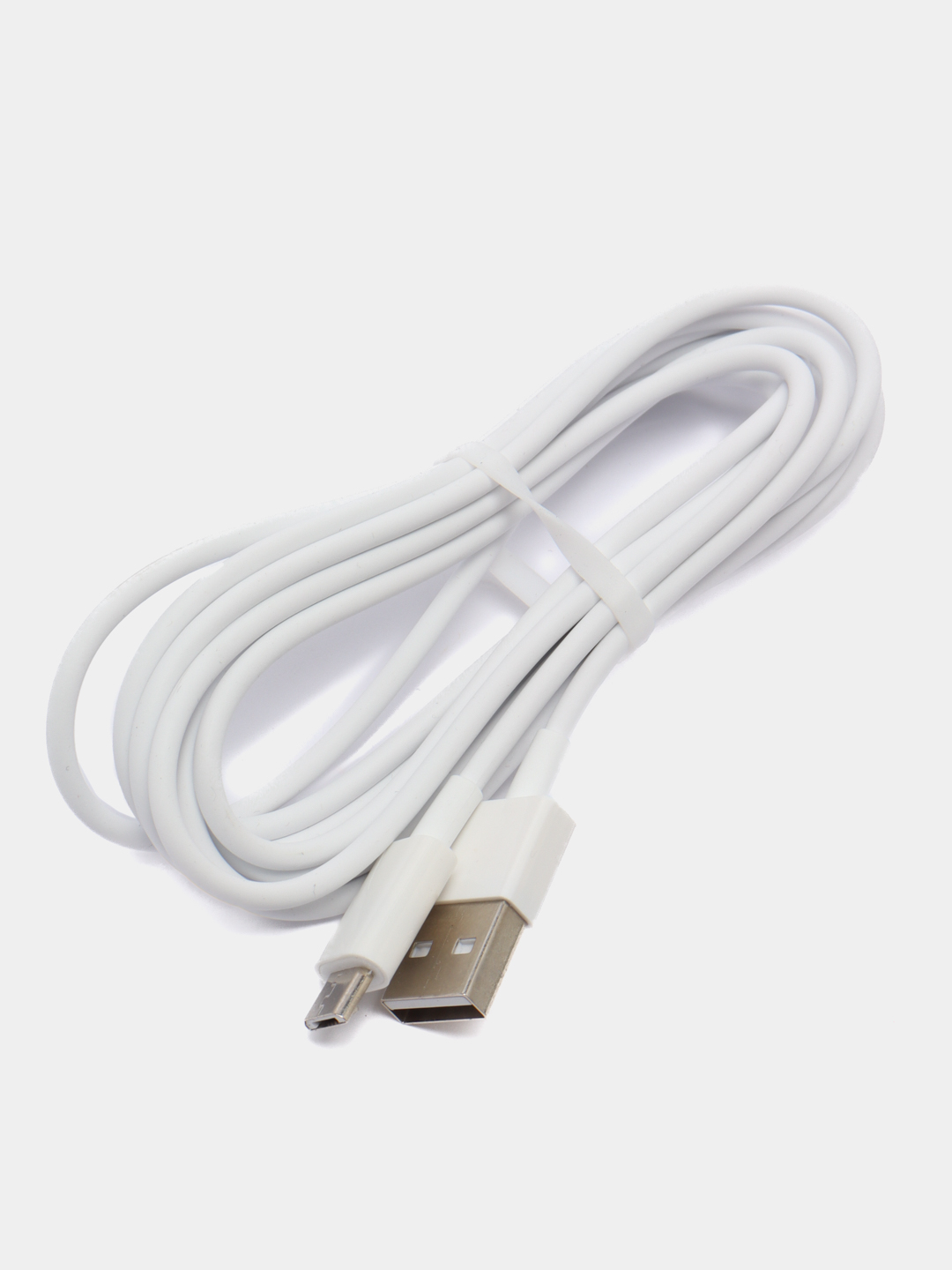 Кабель для зарядки телефона 2,4A micro usb android / Apple Iphone цв. белый  купить по цене 199 ₽ в интернет-магазине KazanExpress