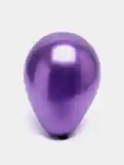 Фиолетовый воздушный шар металлический хром на праздник, 10 шт