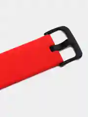 Красный силиконовый ремешок для Xiaomi Amazfit Bip/ Samsung/Huawei, 20 мм, с кнопкой Универсальный