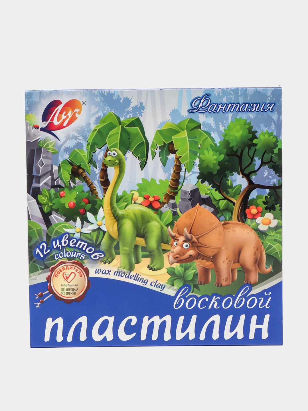 Пластилин восковой Луч "Фантазия", 12 цветов, 210 г