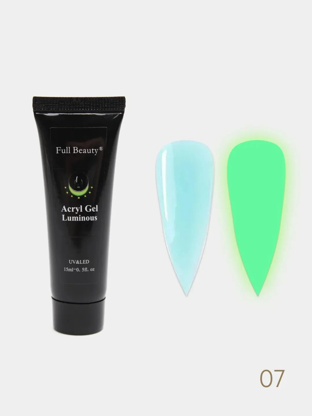 Ледяной акригель для наращивания ногтей Full Beauty, 15 мл