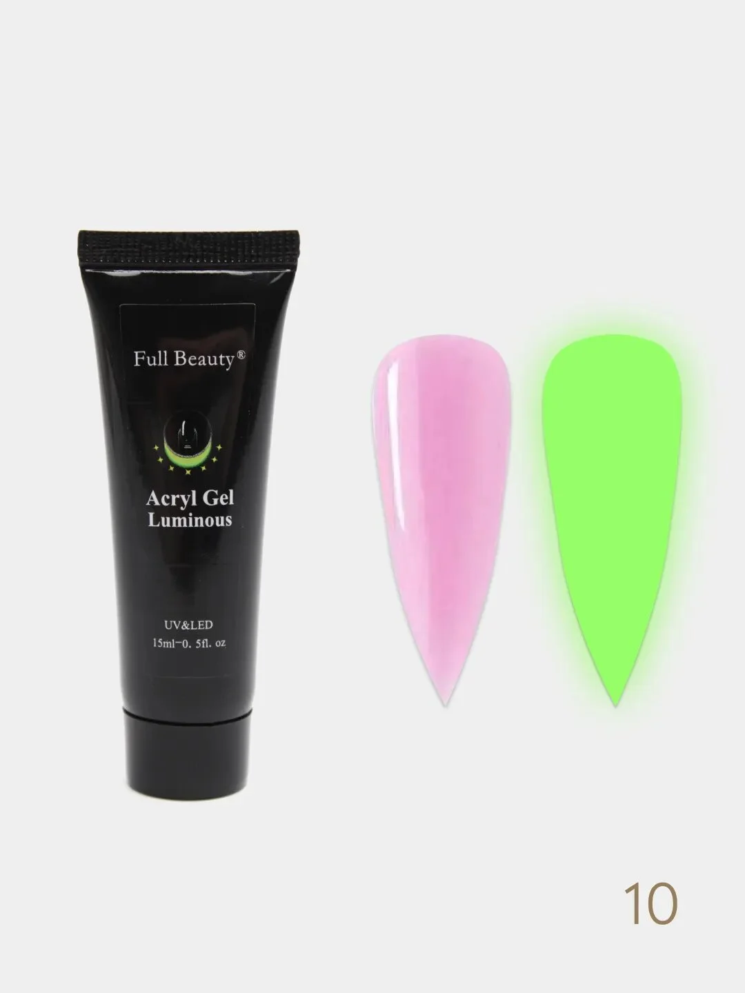 Сиреневый акригель для наращивания ногтей Full Beauty, 15 мл