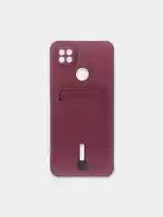 Черный чехол Xiaomi Redmi 10A / 9C, Сяоми Редми 10А / 9С, с карманом для карты, силиконовый