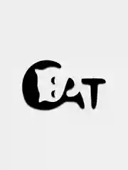Черный виниловая наклейка "CAT"