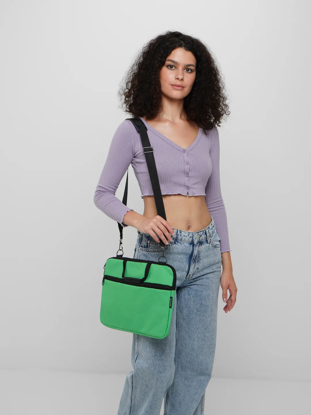 Сумка для ноутбука Vivacase Business Slim 14", оксфорд, зеленый, VCN-CBSL14-green