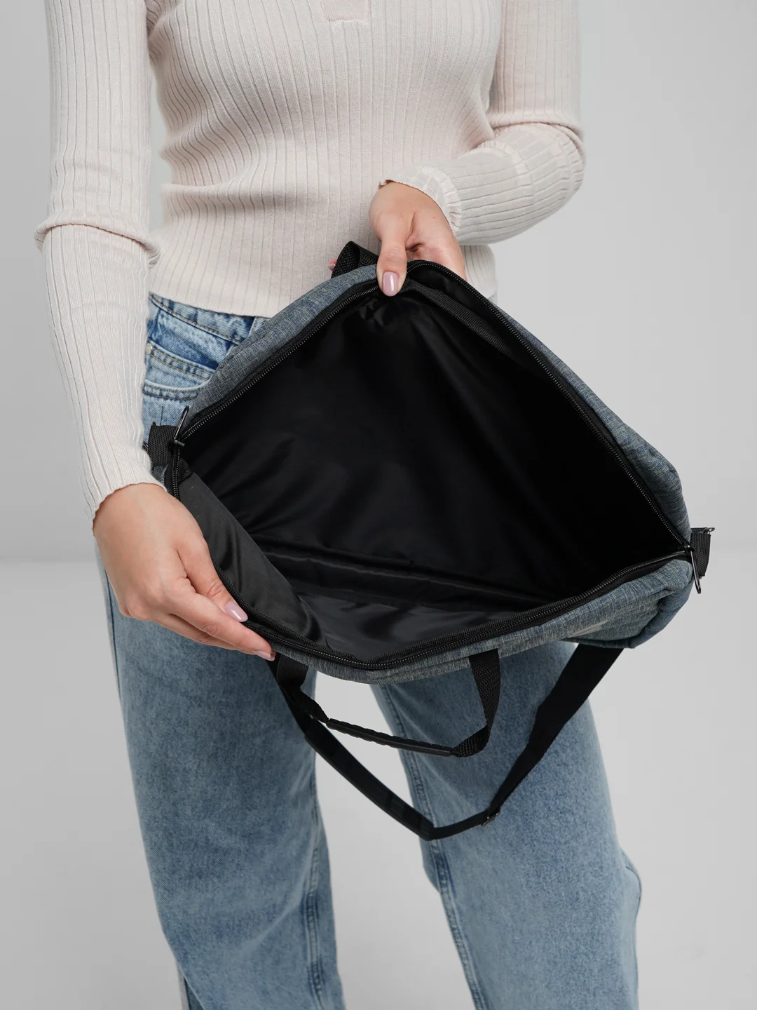 VIVACASE Сумка для ноутбука Business 15.6", оксфорд, серый (VCN-CBS15-gr)