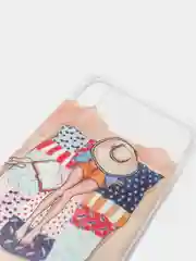 Синий меланж чехол для Apple iPhone 6/6s / 6 Plus/6s Plus / 7/8 / 7 Plus/8 Plus / 11 / 11 PRO / 11 PRO MAX / XS Max / XR / X/XS  прозрачный силиконовый Девушки