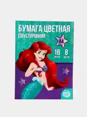 Бирюзовый бумага цветная "Холодное сердце, Тачки, Марвел, My little пони, Принцессы", А4 / А5