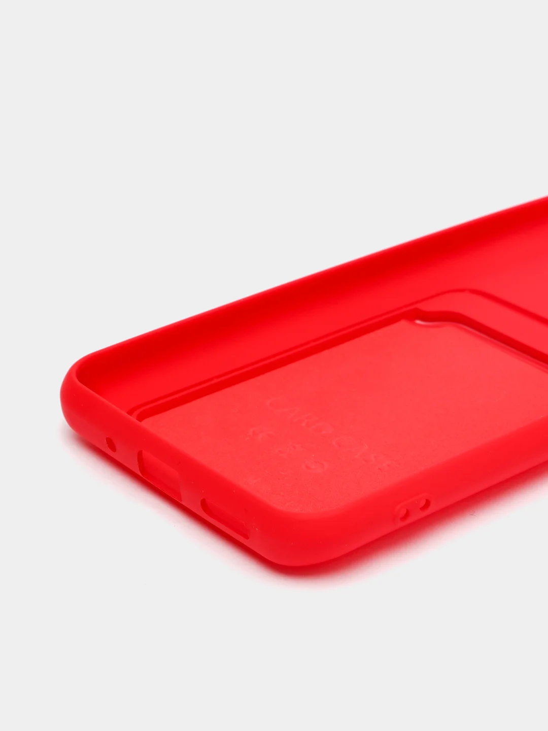 Красный чехол Xiaomi Redmi 9C, Redmi 9C NFC, Redmi 10A, Редми 10А силиконовый с карманом для карты