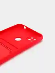 Красный чехол Xiaomi Redmi 9C, Redmi 9C NFC, Redmi 10A, Редми 10А силиконовый с карманом для карты