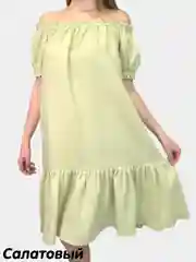 Салатовый платье летнее, хлопок