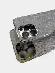Белый чехол со стразами Samsung A12, A03, A03 core, iPhone 11, 12 Pro/ Pro Max, 13 Pro/ Pro Max