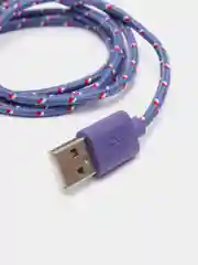 Фиолетовый кабель для зарядки телефона micro USB, провод зарядный, шнур юсб быстрая зарядка