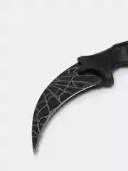 Черный нож керамбит из игры CS Go в паутине