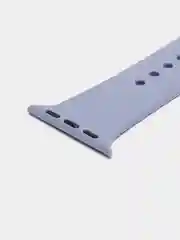 Серый меланж силиконовый ремешок + защитная накладка со стеклом на корпус Apple Watch 38 mm