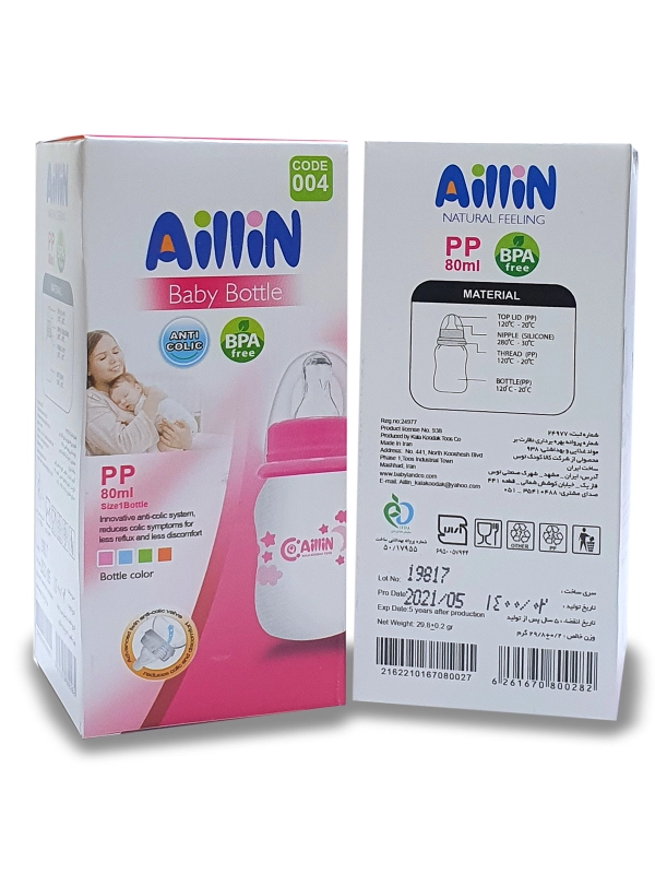 Бутылочка Aillin 80мл с силиконовой классической соской