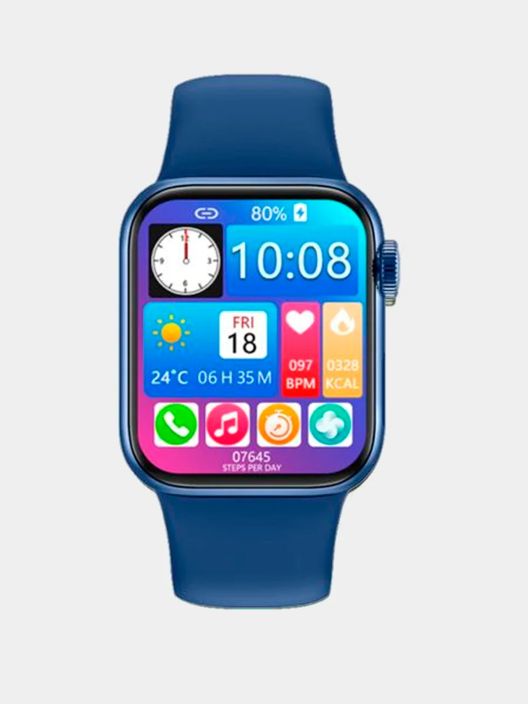 Синий фитнес часы Smart Watch Series 7