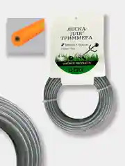 Серый леска для триммера круглая, с металлическим тросом, 3,0 мм,  10 м