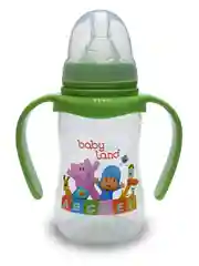 Лесной зеленый бутылочка Baby Land 150 мл с ручками, силиконовой классической соской Air System