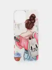 Чехол c принтом блестками Айфон iPhone 11, 12, 12 Pro, 12 Pro Max, Huawei Honor P Smart Z