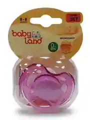 Зеленый соска-пустышка Baby Land силиконовая ортодонтическая, 0 мес+