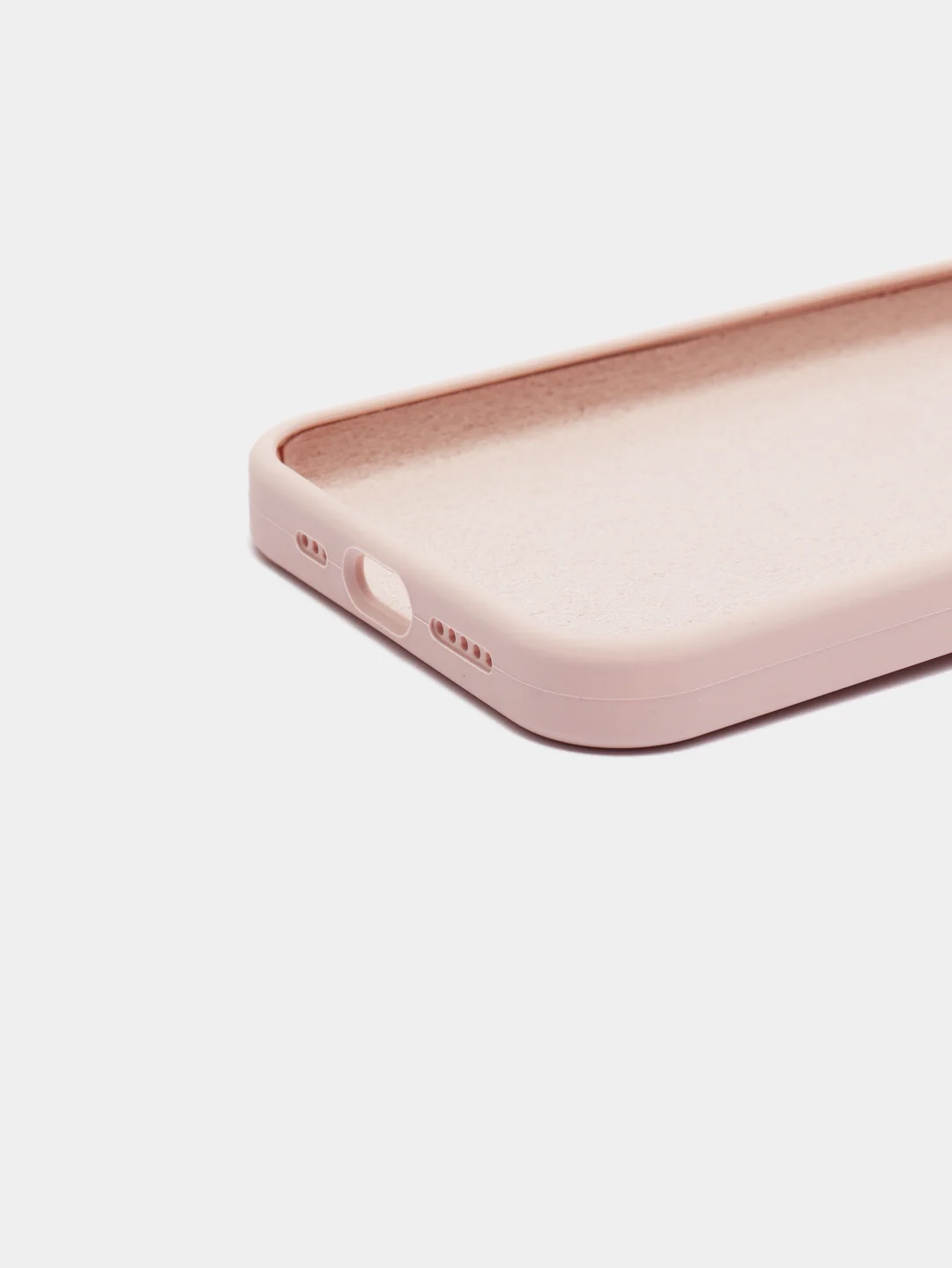 Пудровый чехол iPhone 13, 13 Pro, 13 Pro Max силиконовый с закрытым низом