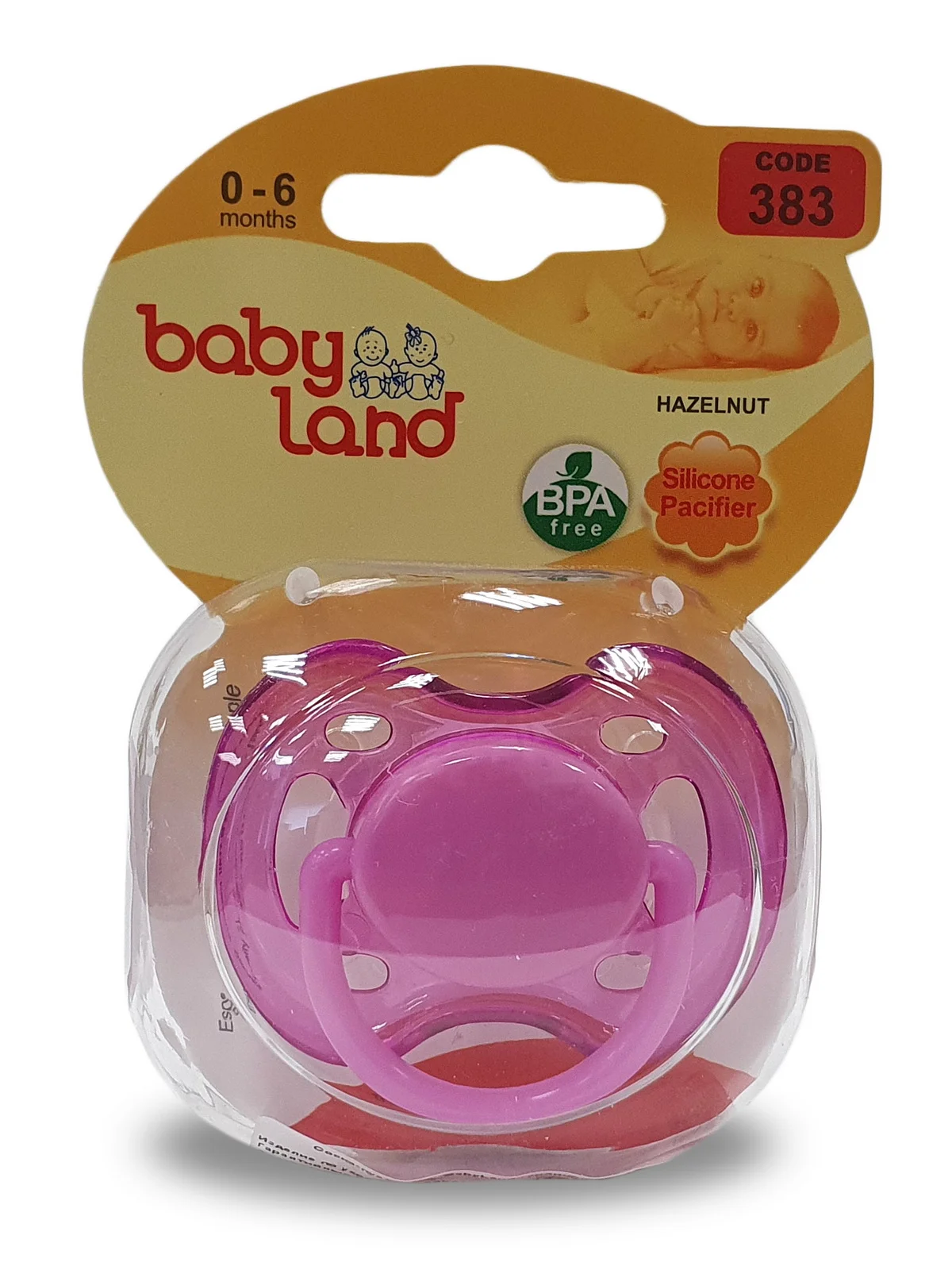 Соска-пустышка Baby Land силиконовая круглая, 0 мес+