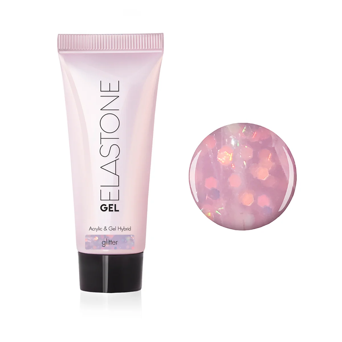 Конфетный акригель с блестками Runail Professional Elastone Gel, 18 мл