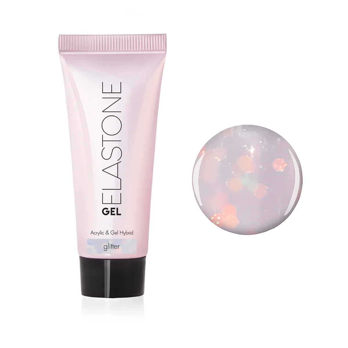 Кремовый акригель с блестками Runail Professional Elastone Gel, 18 мл