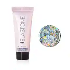 Серый металлик акригель с блестками Runail Professional Elastone Gel, 18 мл