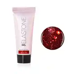 Красный акригель с блестками Runail Professional Elastone Gel, 18 мл