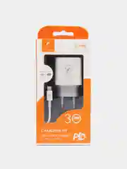 Зарядное устройство PowerDrive QuickCharge3.0, кабель для iPhone в комплекте