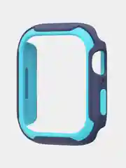 Голубой защитный бампер чехол для Apple Watch 7 41, 45 мм рамка