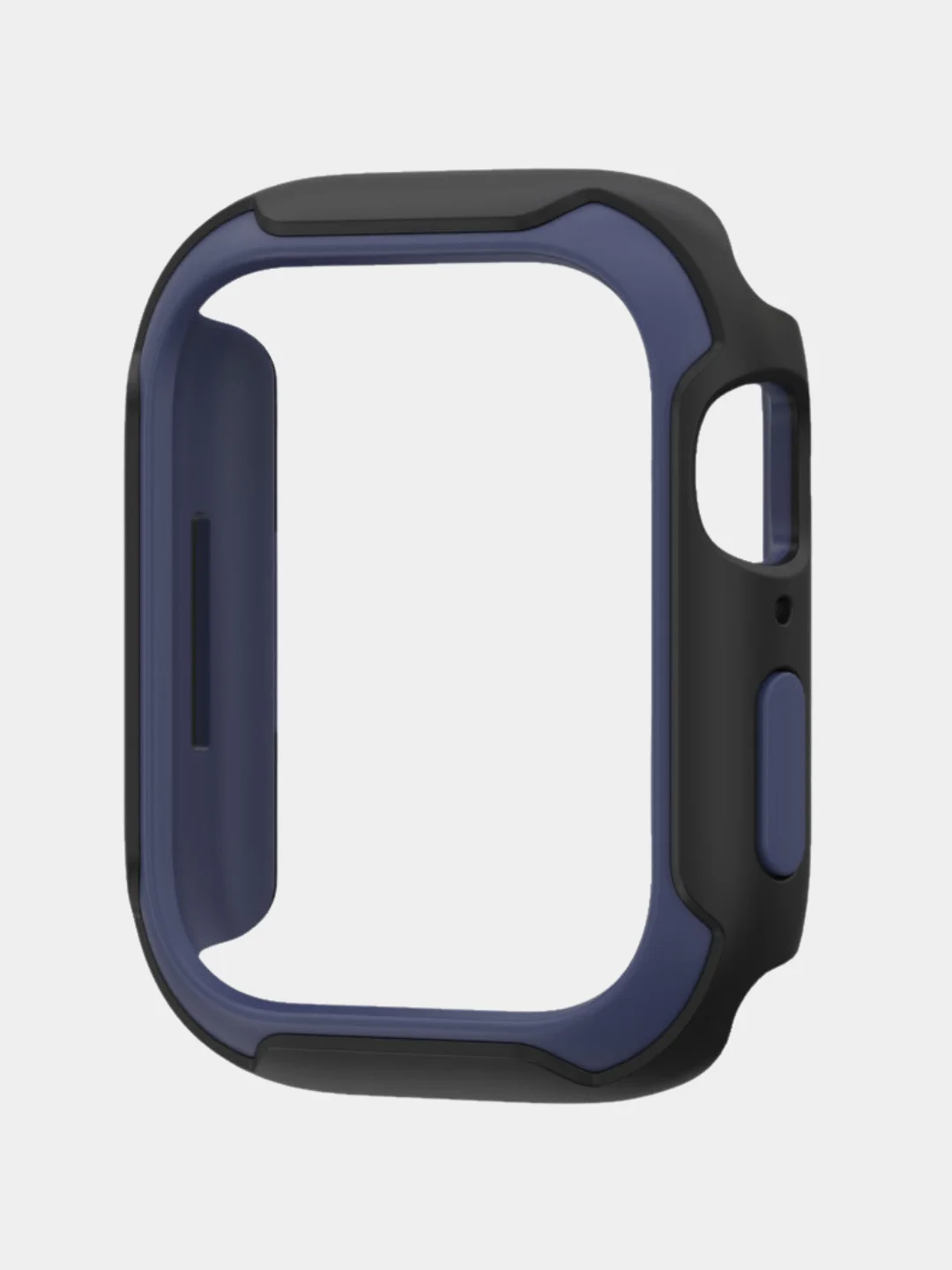 Темно-синий защитный бампер чехол для Apple Watch 7 41, 45 мм рамка