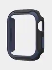 Темно-синий защитный бампер чехол для Apple Watch 7 41, 45 мм рамка