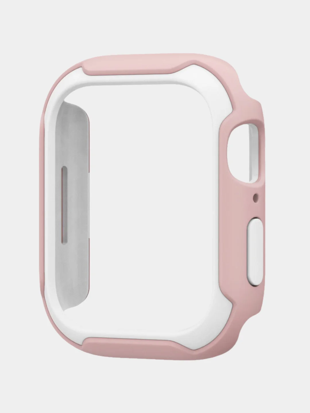 Розовый защитный бампер чехол для Apple Watch 7 41, 45 мм рамка