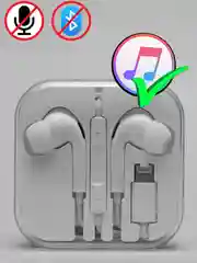 Наушники проводные PRO Lightning для iPhone 7-14 Без микрофона Без Bluetooth
