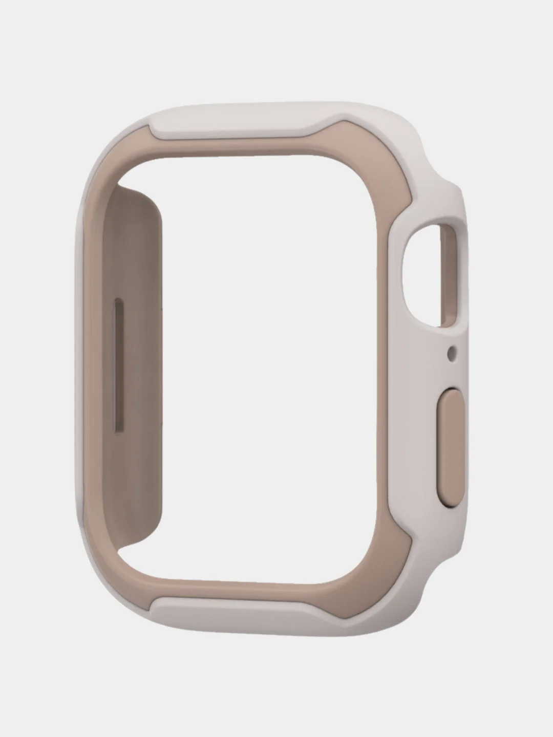 Песочный хаки защитный бампер чехол для Apple Watch 7 41, 45 мм рамка