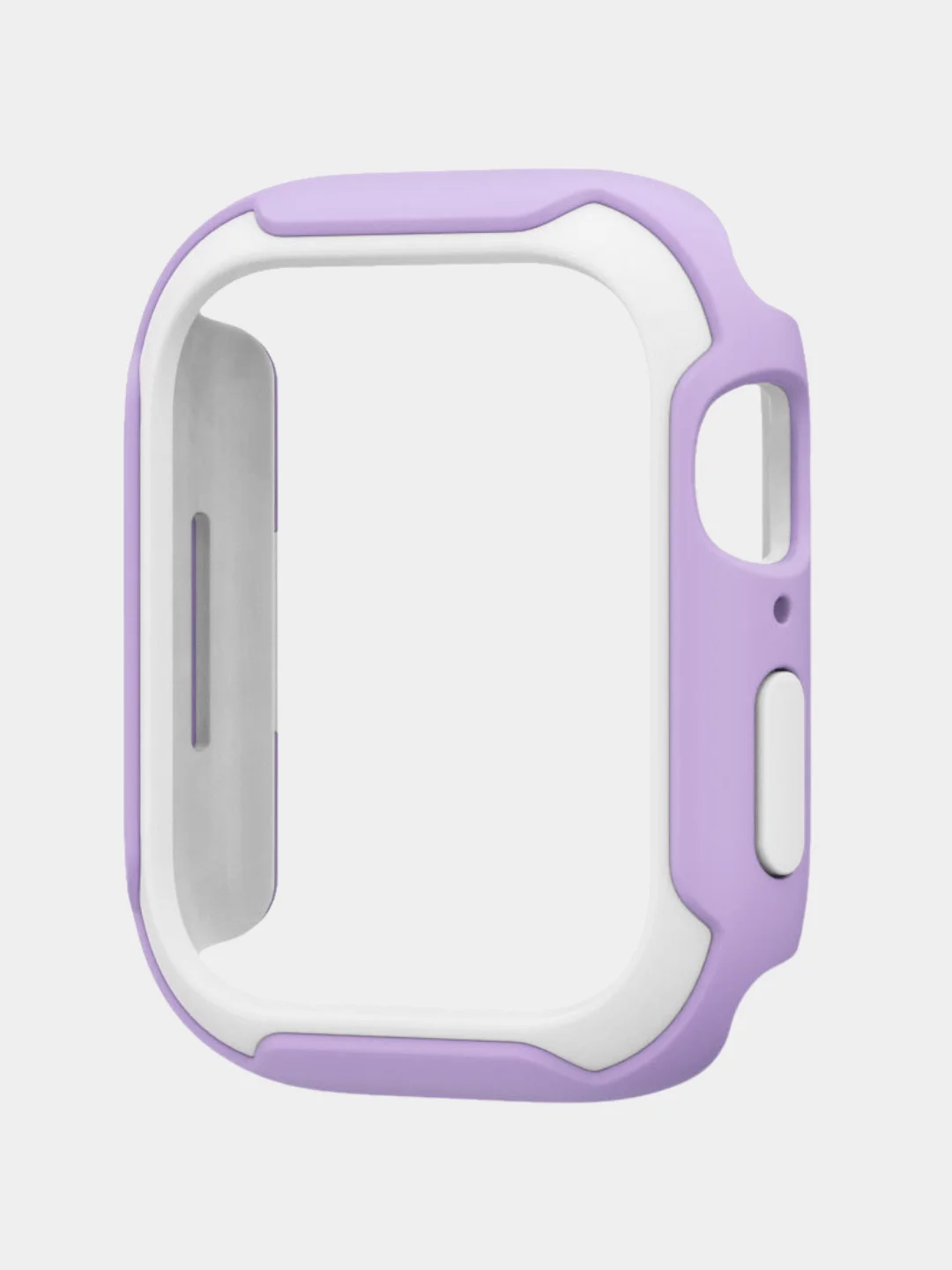 Лавандовый защитный бампер чехол для Apple Watch 7 41, 45 мм рамка