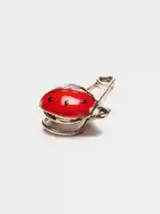 Серебряный брошь-булавка "Божья коровка"