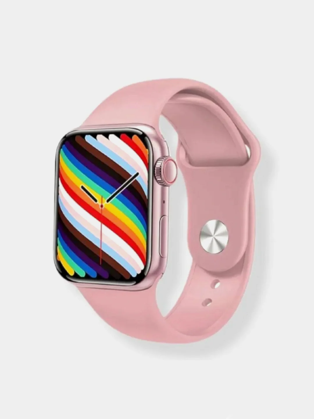 Розовый умные часы M7 Plus/фитнес браслет/Smart Watch Series 7/с голосовым помощником, 45 мм