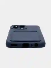 Темно-синий чехол для Honor X8 4G, Хонор Х8 4Г силиконовый, с карманом для карты