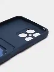 Темно-синий чехол для Honor X8 4G, Хонор Х8 4Г силиконовый, с карманом для карты