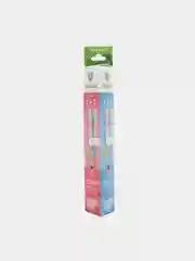 Зубная щётка для взрослых SYNERGETIC Eco dental care, средней жесткости, набор из 2 штук