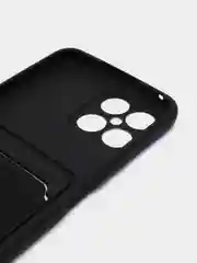Черный чехол для Honor X8 4G, Хонор Х8 4Г силиконовый, с карманом для карты