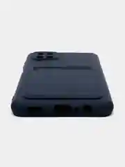 Индиго чехол Samsung Galaxy A12 / M12, Самсунг Галакси А12 / М12 силиконовый с карманом для карты