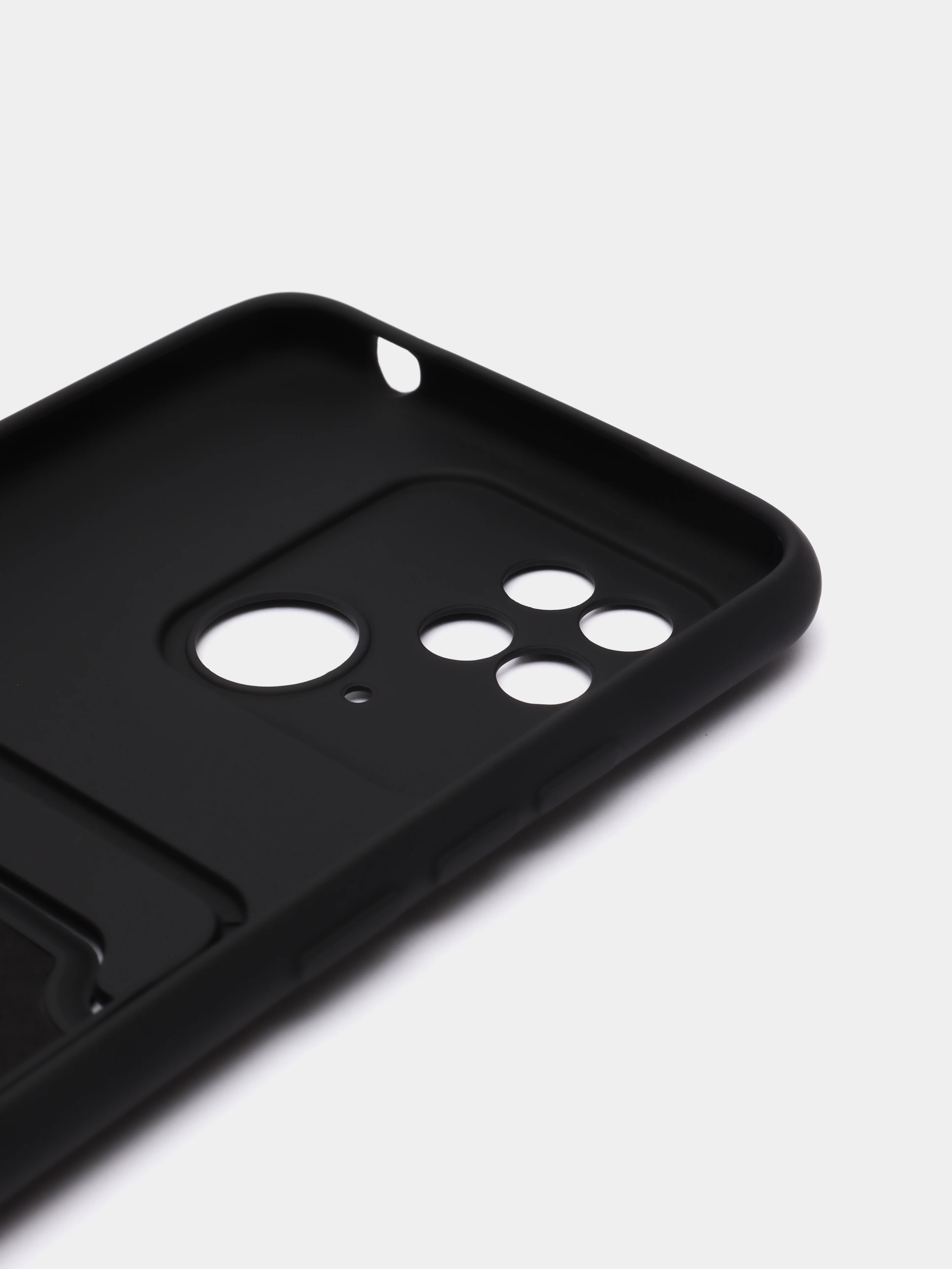 Черный чехол для Xiaomi Redmi 10C / Poco C40, Сяоми Редми 10С силиконовый, с карманом для карты