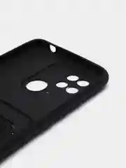 Черный чехол для Xiaomi Redmi 10C / Poco C40, Сяоми Редми 10С силиконовый, с карманом для карты