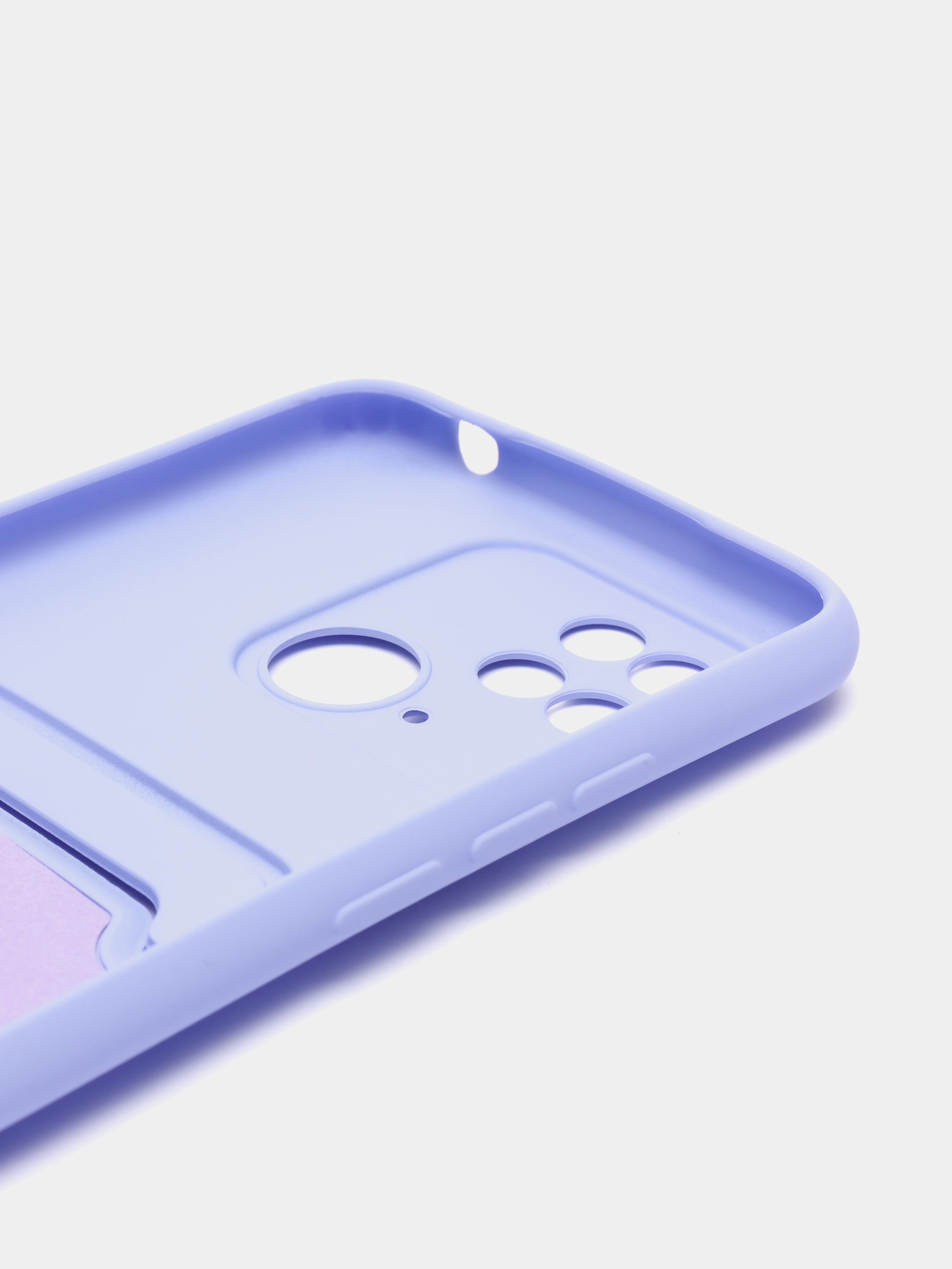 Лавандовый чехол для Xiaomi Redmi 10C / Poco C40, Сяоми Редми 10С силиконовый, с карманом для карты